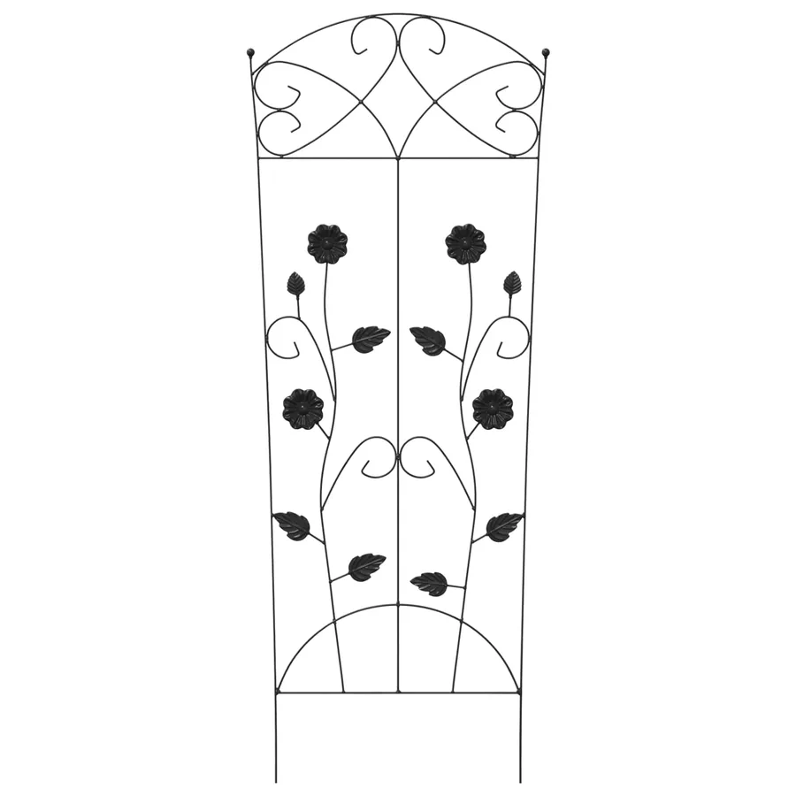 Clôture de jardin 3 pcs Noir 110,5 x 42,5 cm Acier - 6