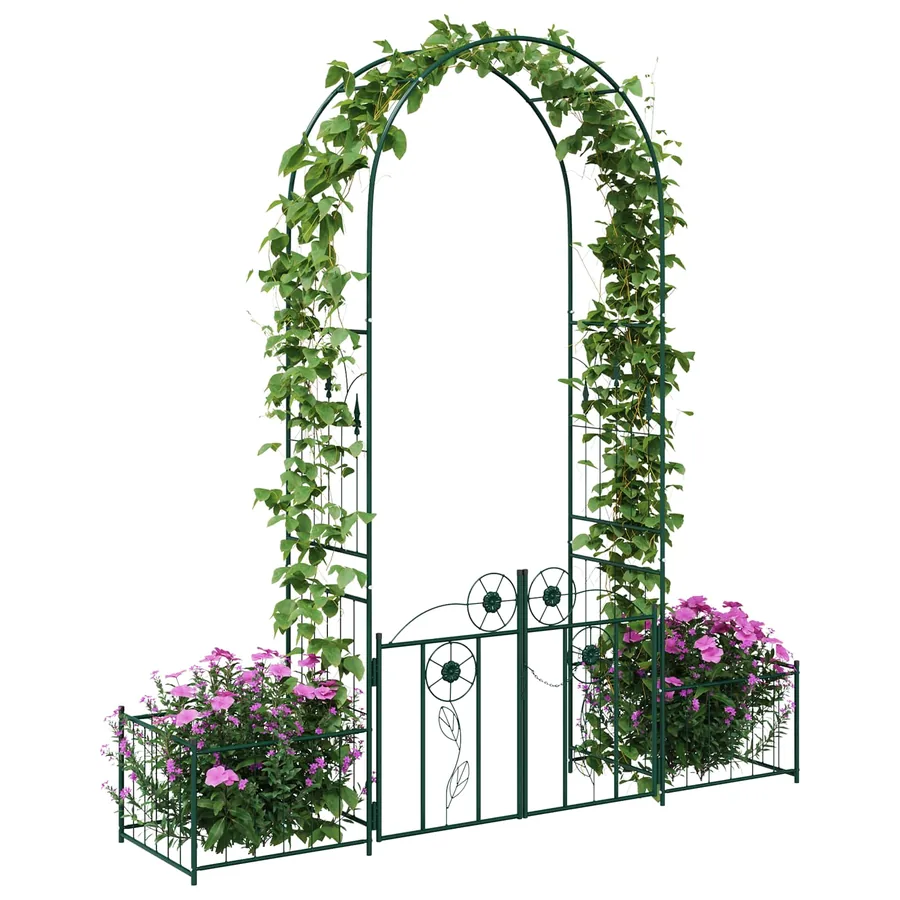 Arche de jardin avec verrouillage Vert 203 x 50 x 218 cm - 3