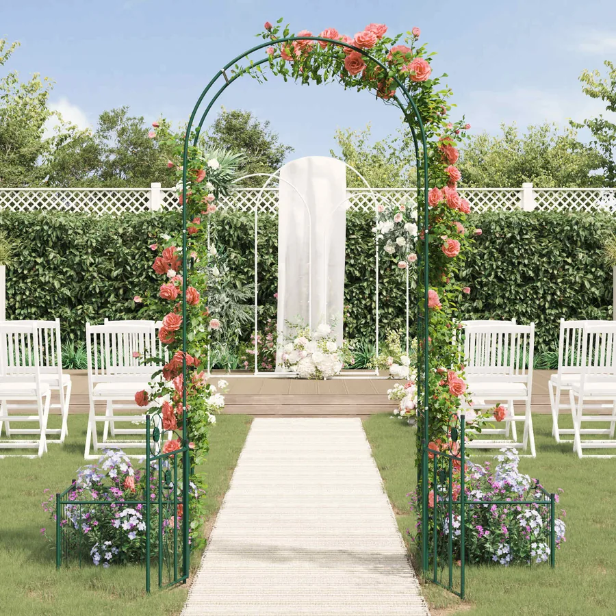 Arche de jardin avec verrouillage Vert 203 x 50 x 218 cm - 4