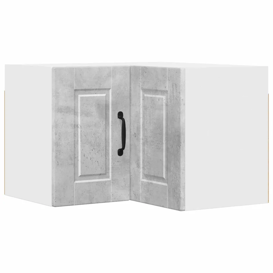 Cabinet d'angle mural PORTO Gris béton 57 x 57 x 40 cm - 2