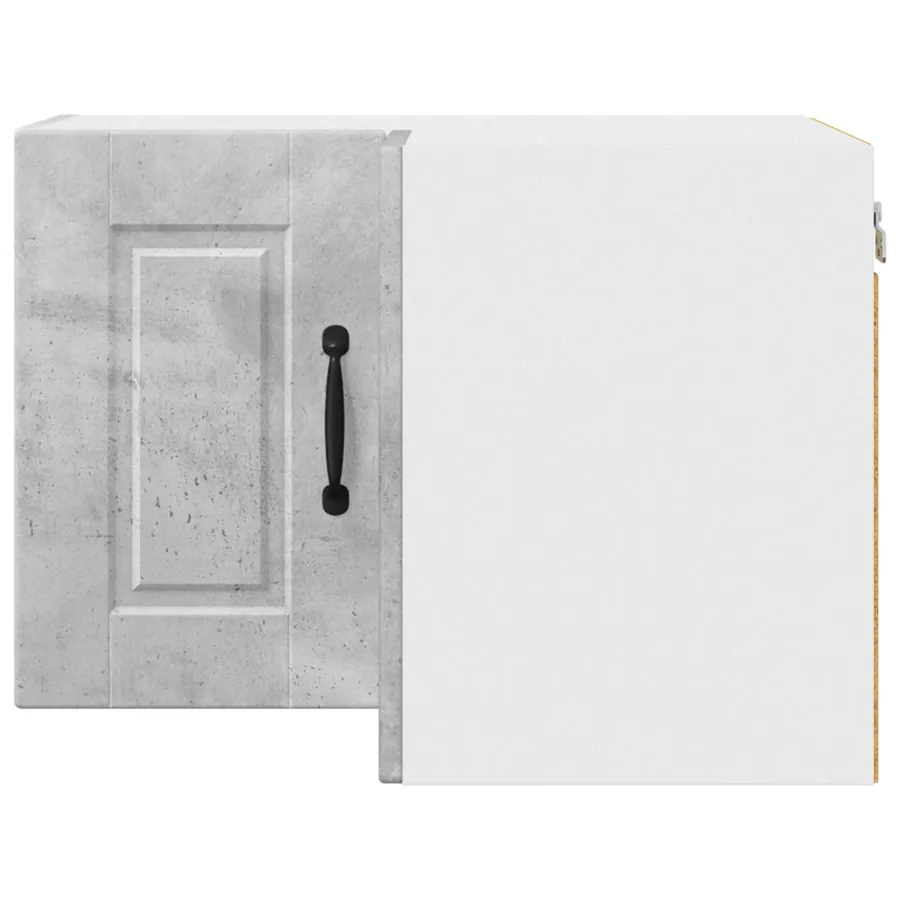 Cabinet d'angle mural PORTO Gris béton 57 x 57 x 40 cm - 6