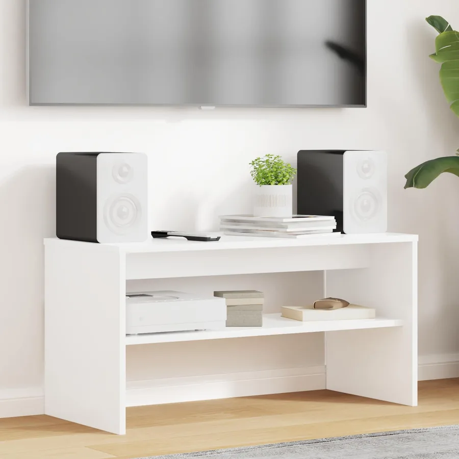 Meuble TV 80 x 35 x 40 cm Blanc Bois d'ingénierie