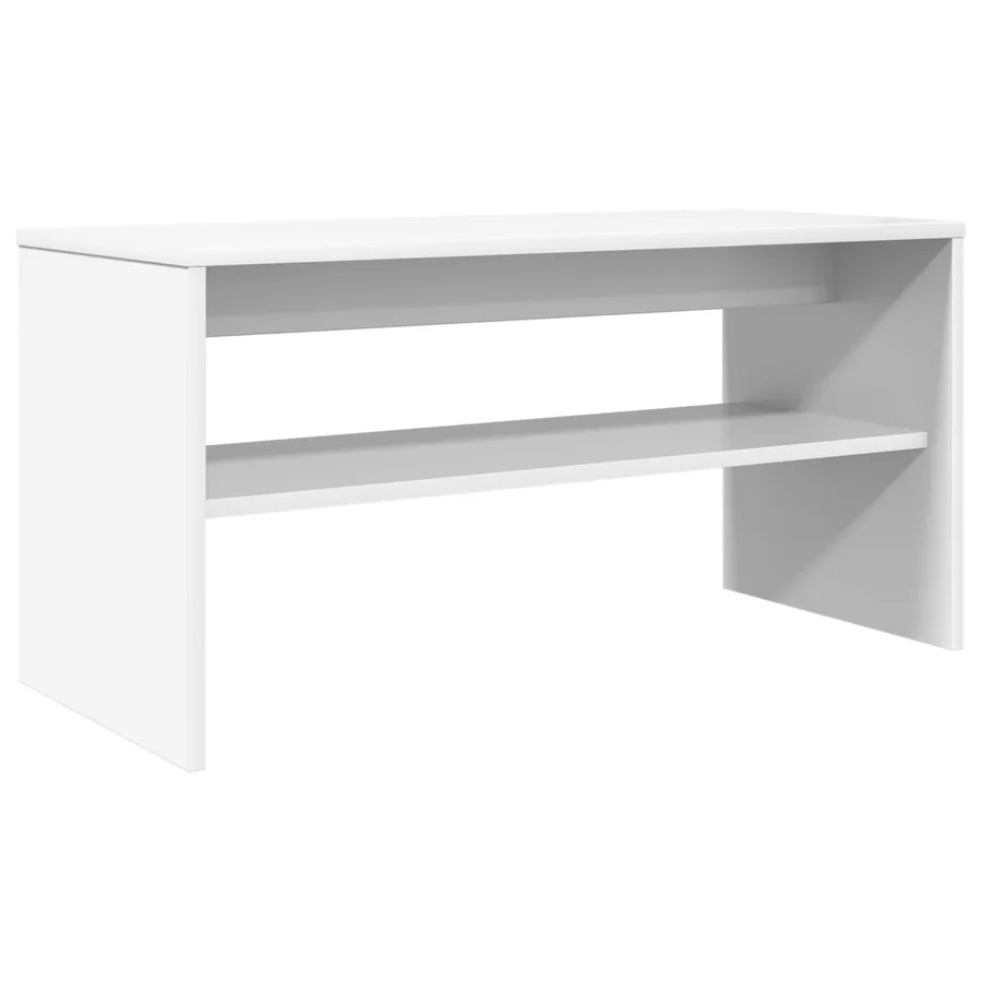 Meuble TV 80 x 35 x 40 cm Blanc Bois d'ingénierie - 2