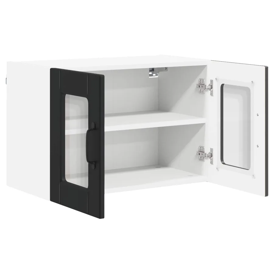 Cabinet en verre mural PORTO Noir 60 x 31 x 40 cm - 5