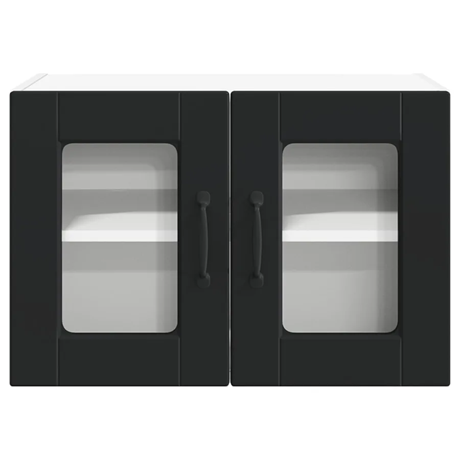 Cabinet en verre mural PORTO Noir 60 x 31 x 40 cm - 6
