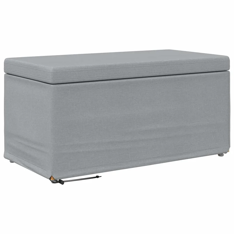 Tabouret Gris clair 81 x 41 x 40 cm Tissu et bois stratifié - 2