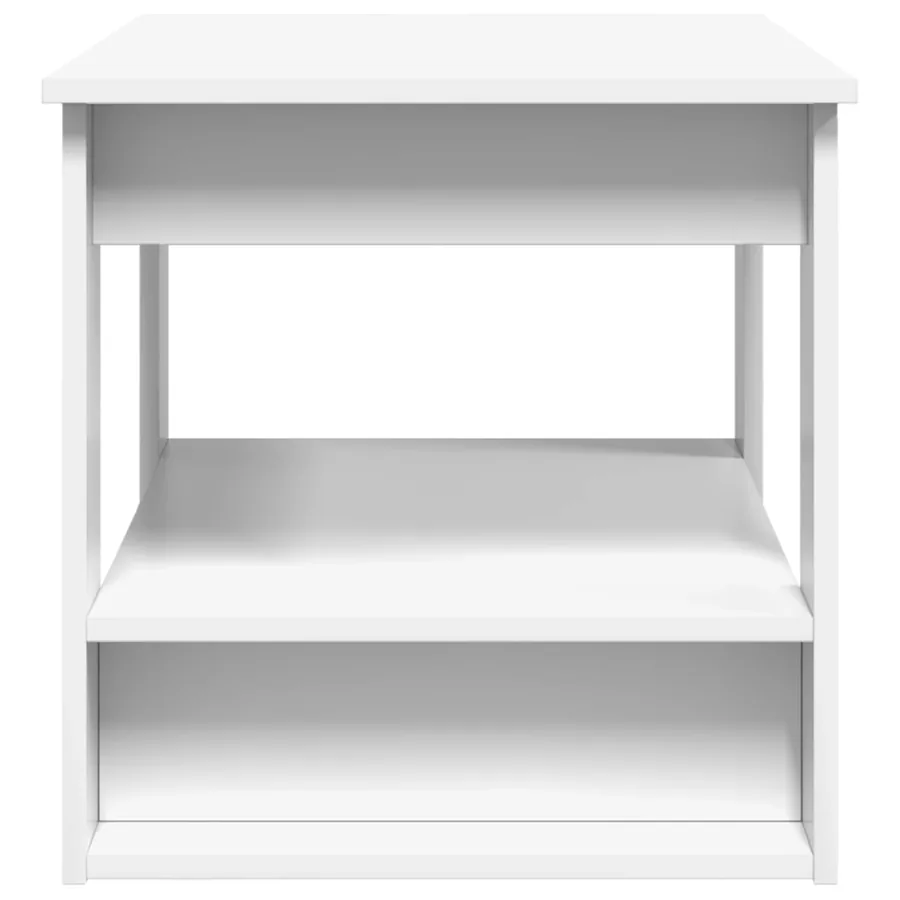 Table basse Blanc 72 x 50 x 50 cm Bois d'ingénierie - 6