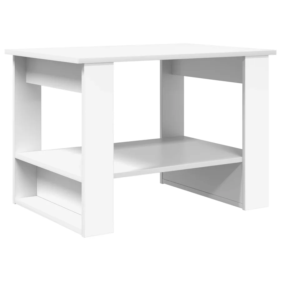 Table basse Blanc 72 x 50 x 50 cm Bois d'ingénierie - 7