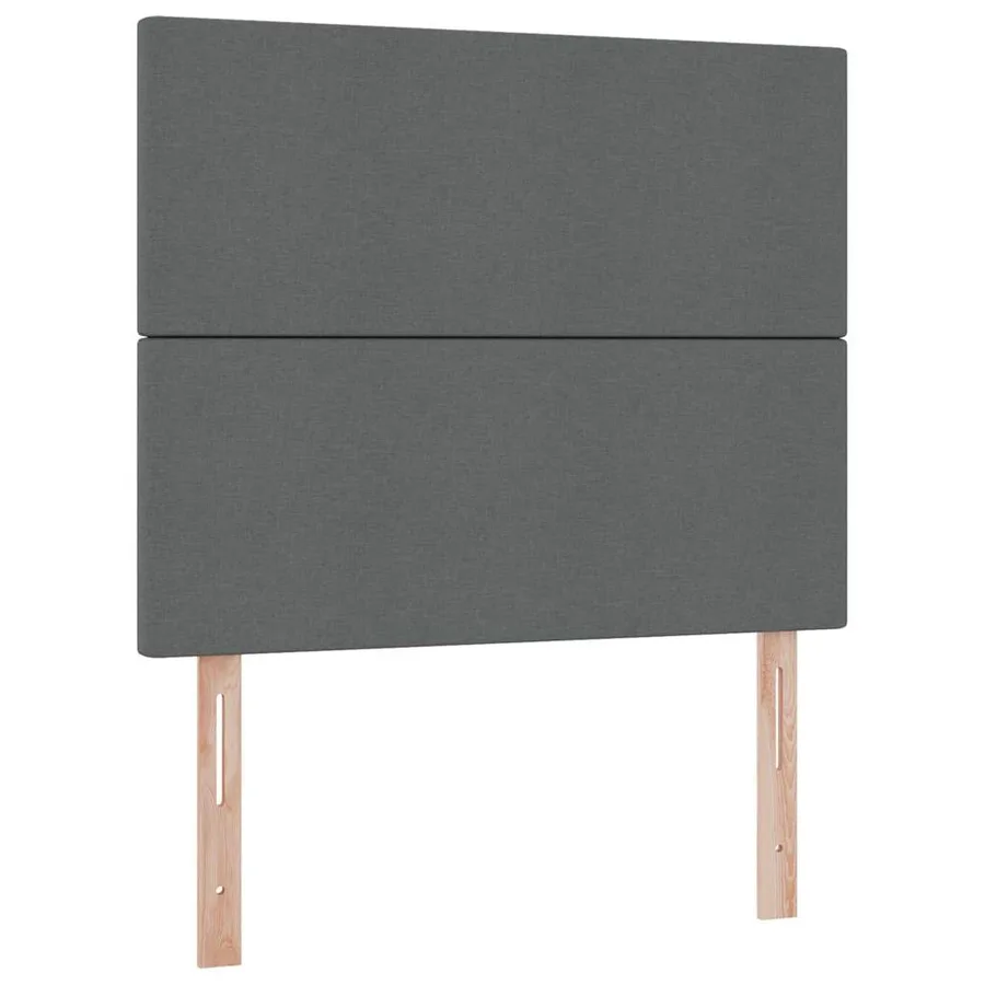 Lit avec rangement et matelas Gris foncé 120 x 200 cm tissu - 9