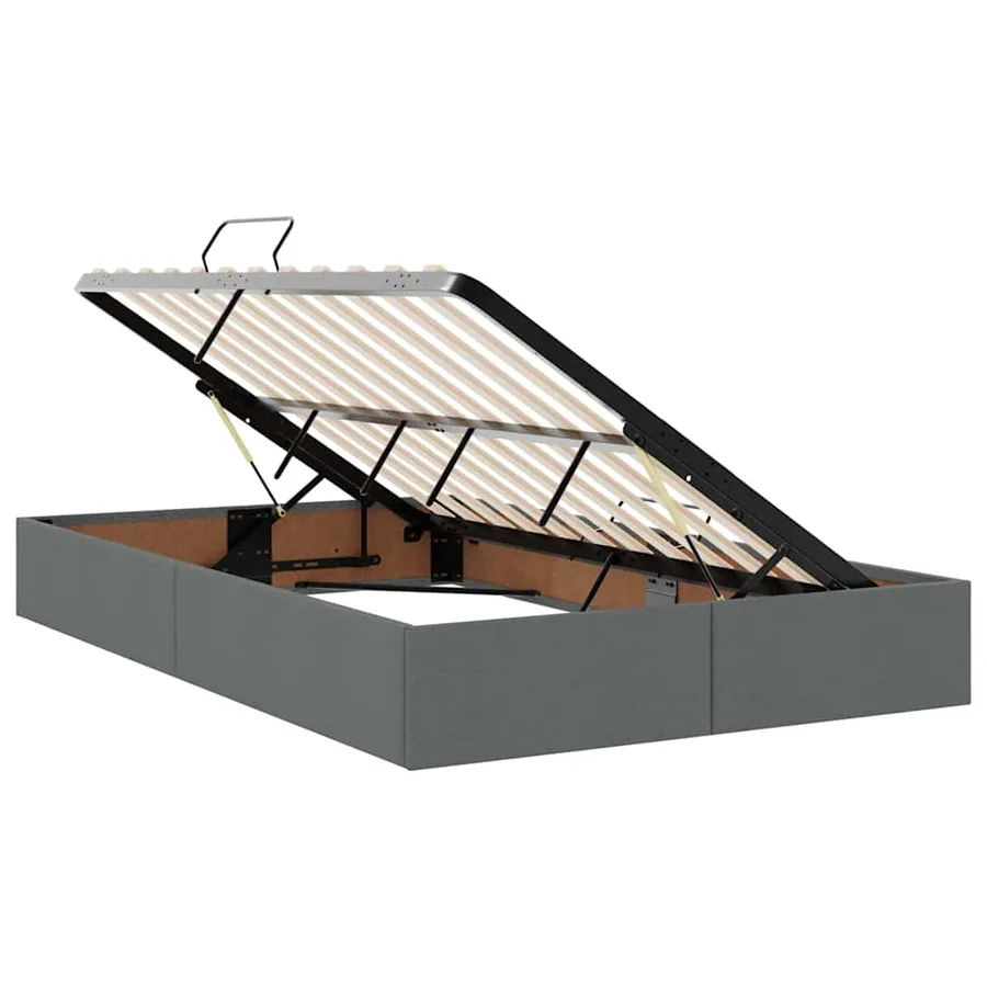 Lit avec rangement et matelas Gris foncé 120 x 200 cm - 5