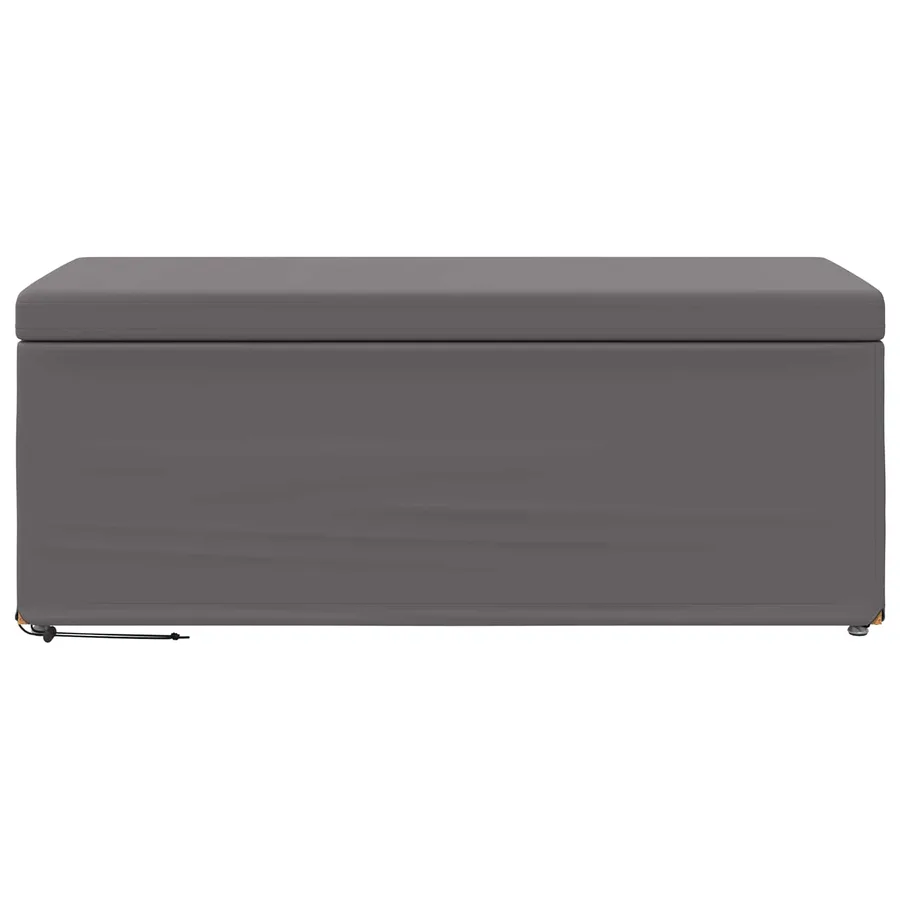 Tabouret Gris Cuir Synthétique et Bois Composite - 4