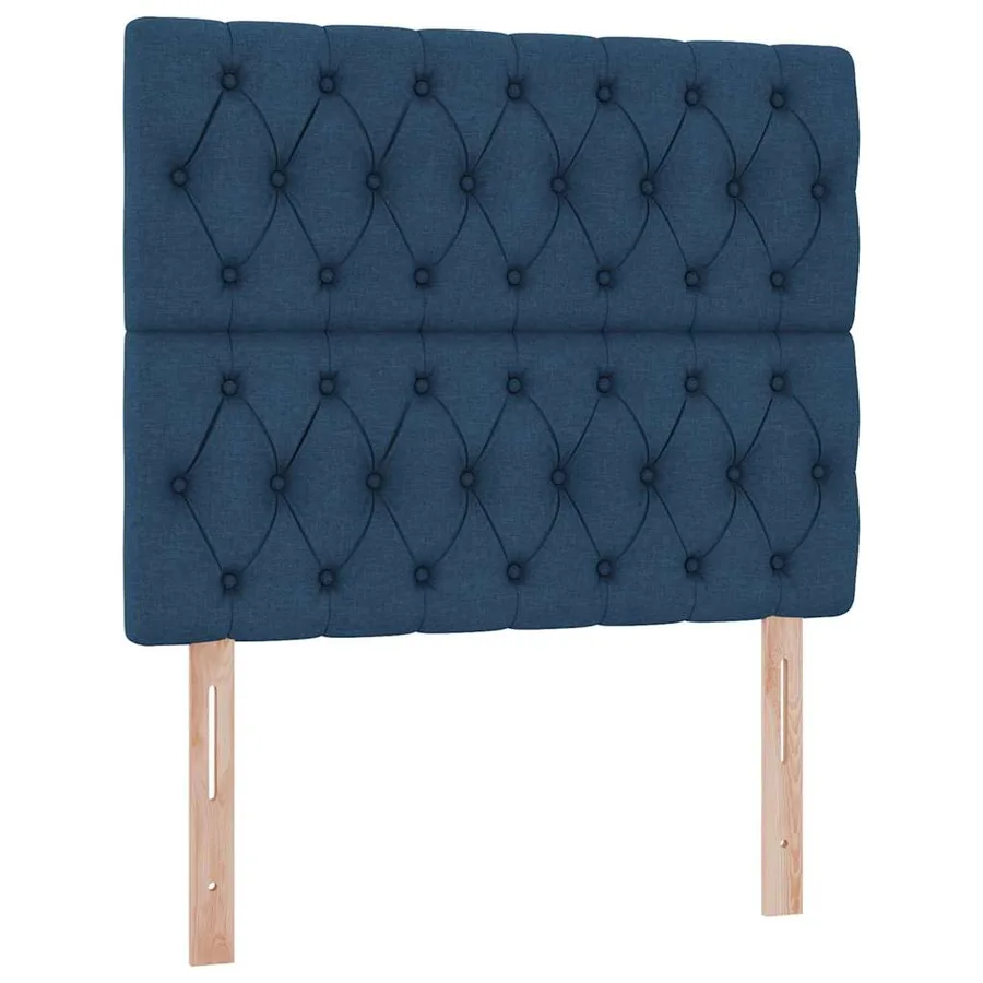 Lit de rangement LED avec matelas Bleu 120 x 200 cm Tissu - 8