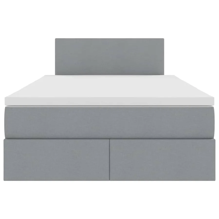 Lit avec rangement et matelas Gris clair 120 x 190 cm - 7