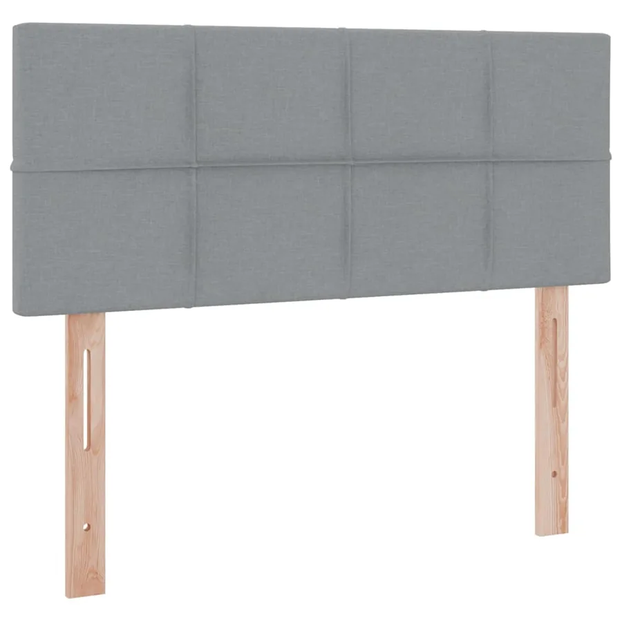 Lit de rangement LED avec matelas Gris clair 120 x 190 cm Tissu - 8