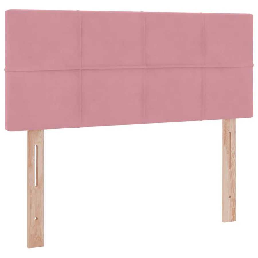 Lit de rangement LED avec matelas Rose 120 x 190 cm Velours - 10