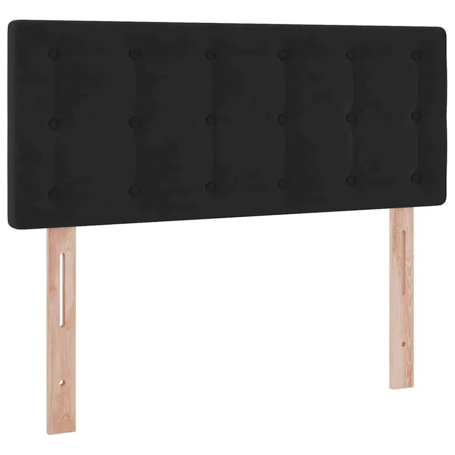 Lit de Rangement avec matelas Noir 120 x 190 cm Velours - 9