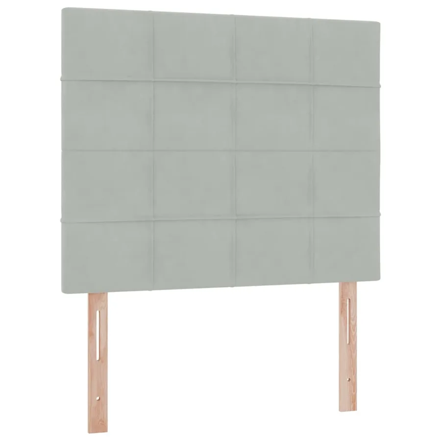 Lit avec rangement et matelas Gris clair 120 x 190 cm Velours - 9