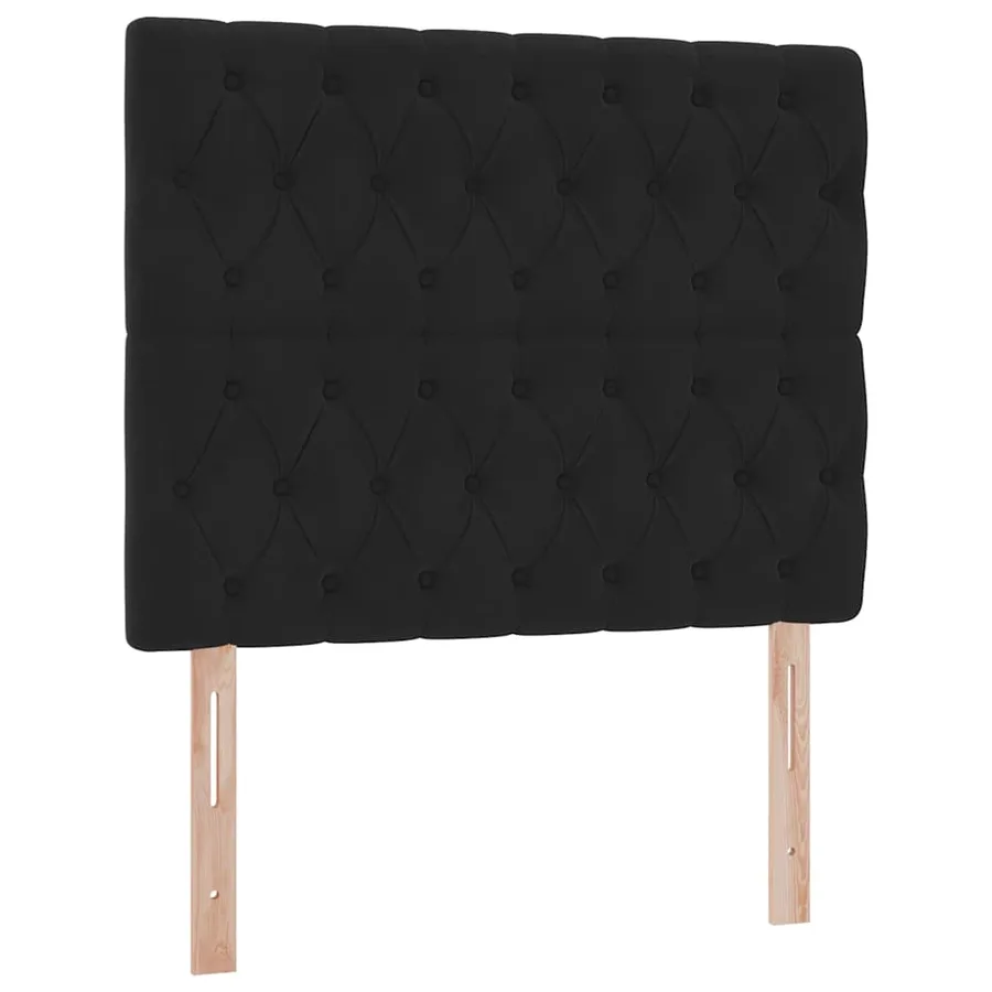 Lit de rangement LED avec matelas Noir 120 x 190 cm Velours - 10
