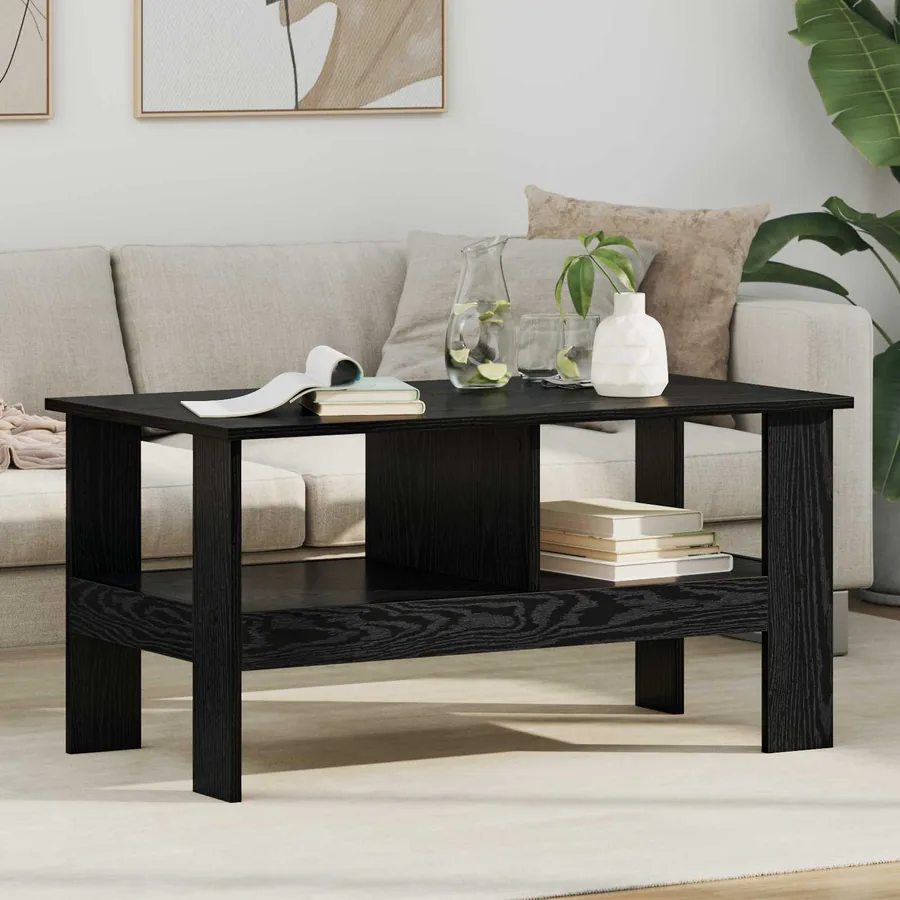 Table basse Chêne noir 90 x 50 x 45 cm Bois d'ingénierie