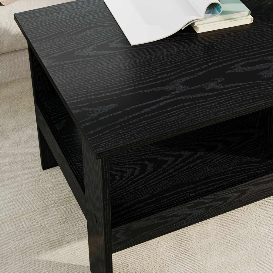 Table basse Chêne noir 90 x 50 x 45 cm Bois d'ingénierie - 4