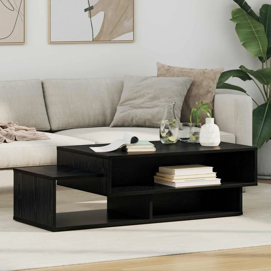 Table basse Chêne noir 105 x 50 x 32,5 cm Bois d'ingénierie