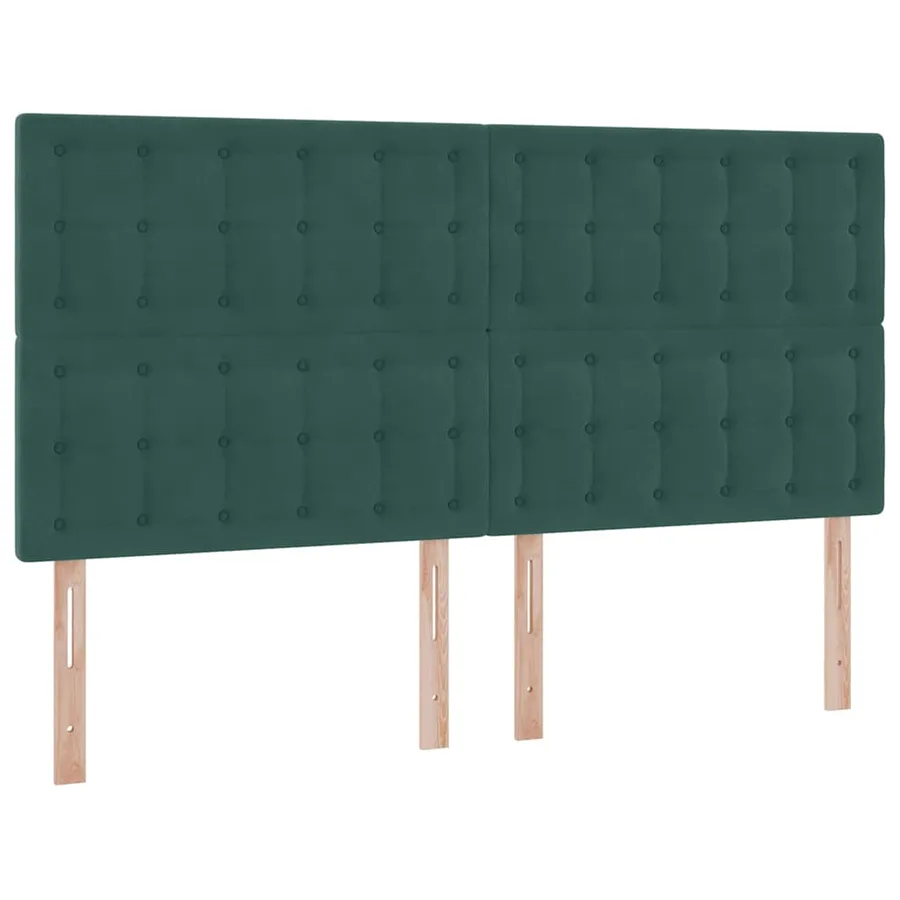 Lit de rangement LED avec matelas Vert foncé 160 x 200 cm - 8