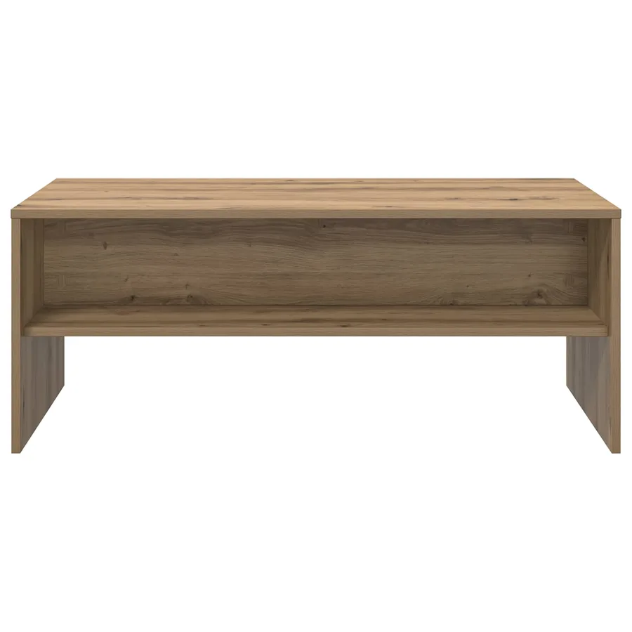 Table basse Chêne artisanal 100 x 50 x 40 cm Bois d'ingénierie - 5