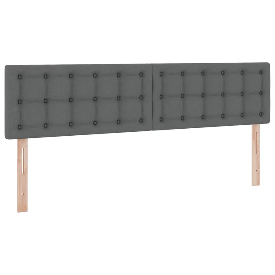 Lit de rangement LED avec matelas Gris foncé 160 x 200 cm Tissu - 10