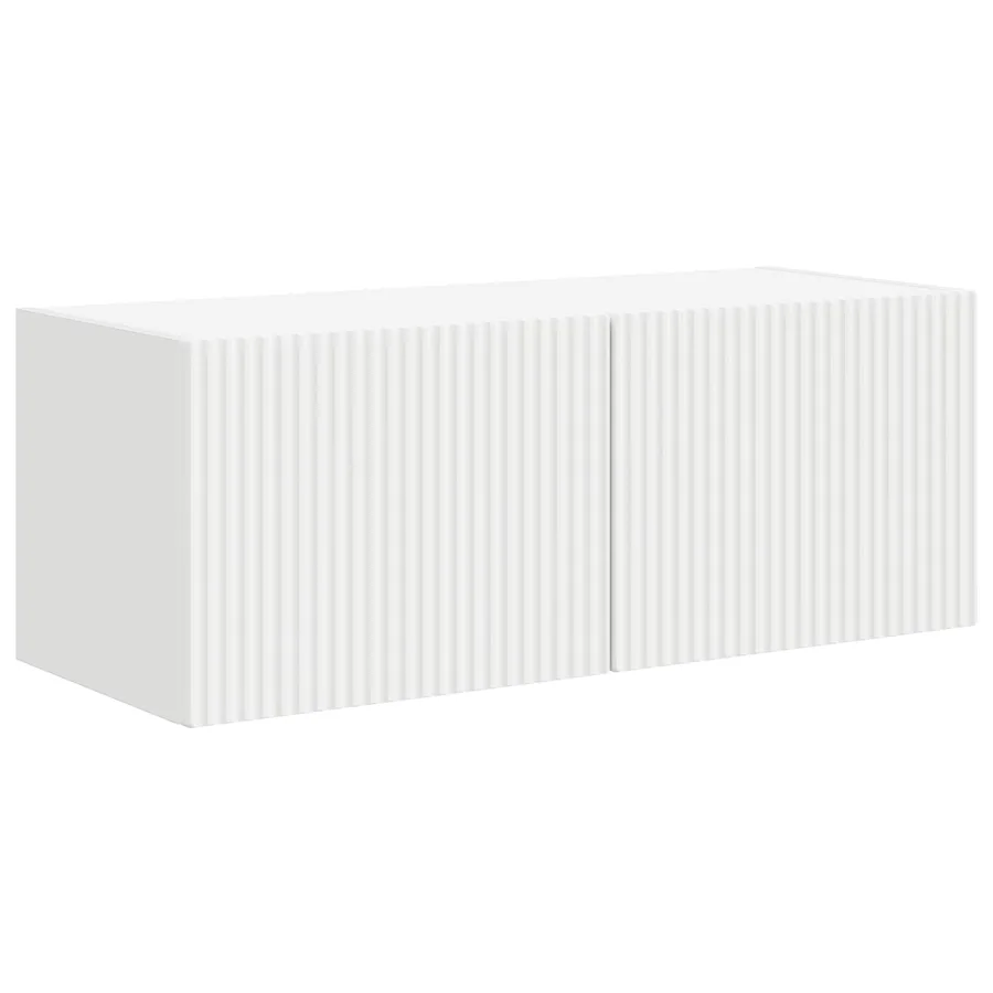 Ensemble meuble TV Montage mural 5 pcs Blanc Bois d'ingénierie - 7
