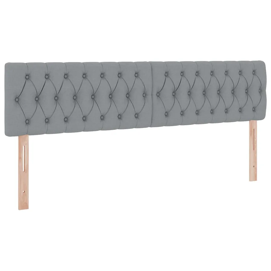 Lit de rangement LED avec matelas Gris clair 160 x 200 cm Tissu - 8