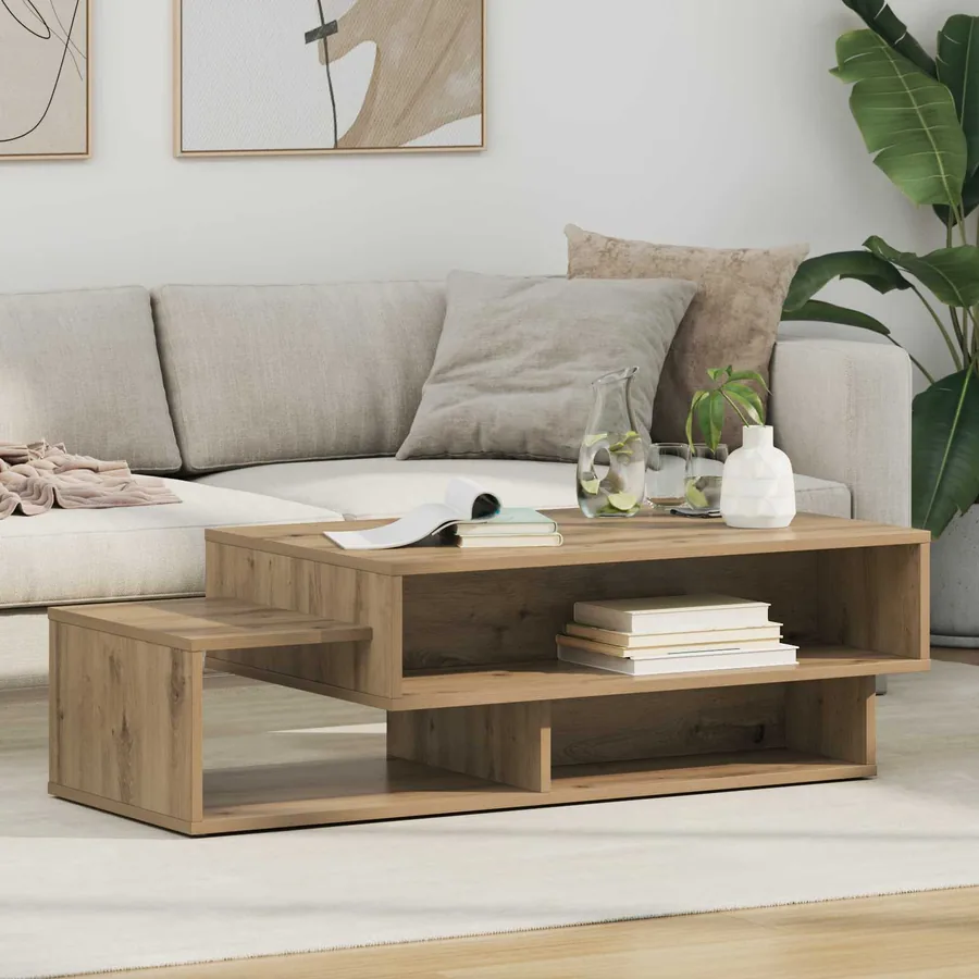 Table basse Chêne artisanal 105 x 50 x 32,5 cm
