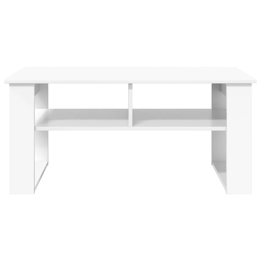 Table basse Blanc 96 x 54 x 44 cm Bois d'ingénierie - 5
