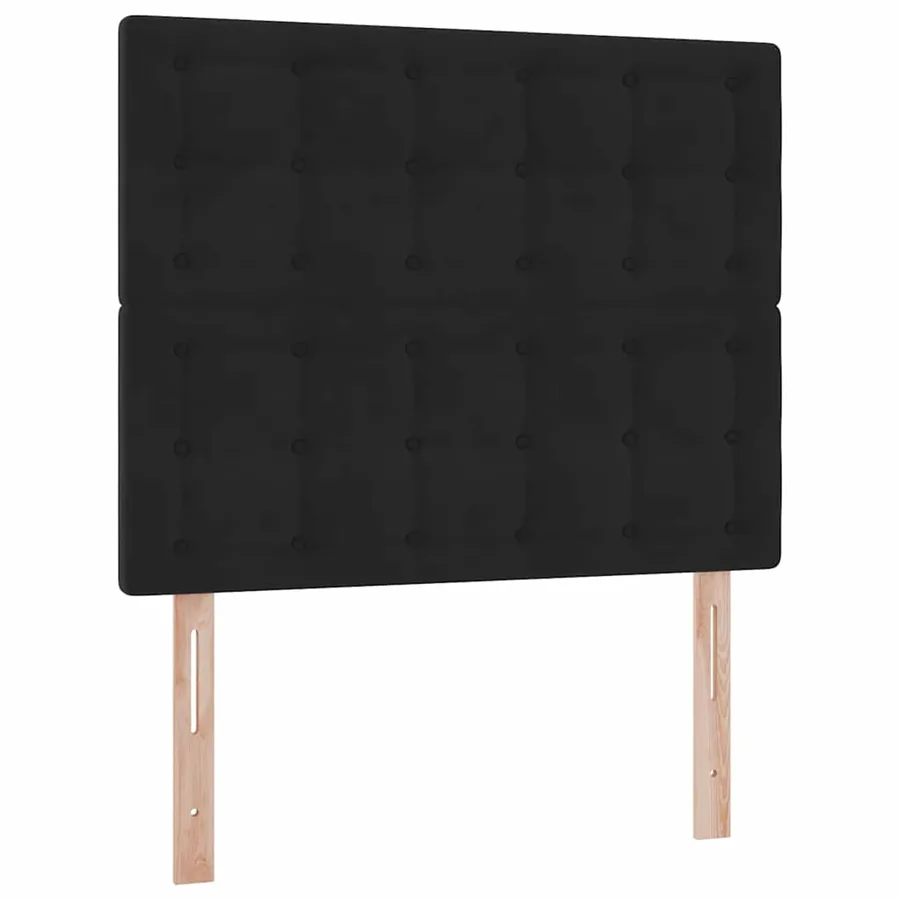 Lit de rangement LED avec matelas Noir 120 x 200 cm Velours - 10