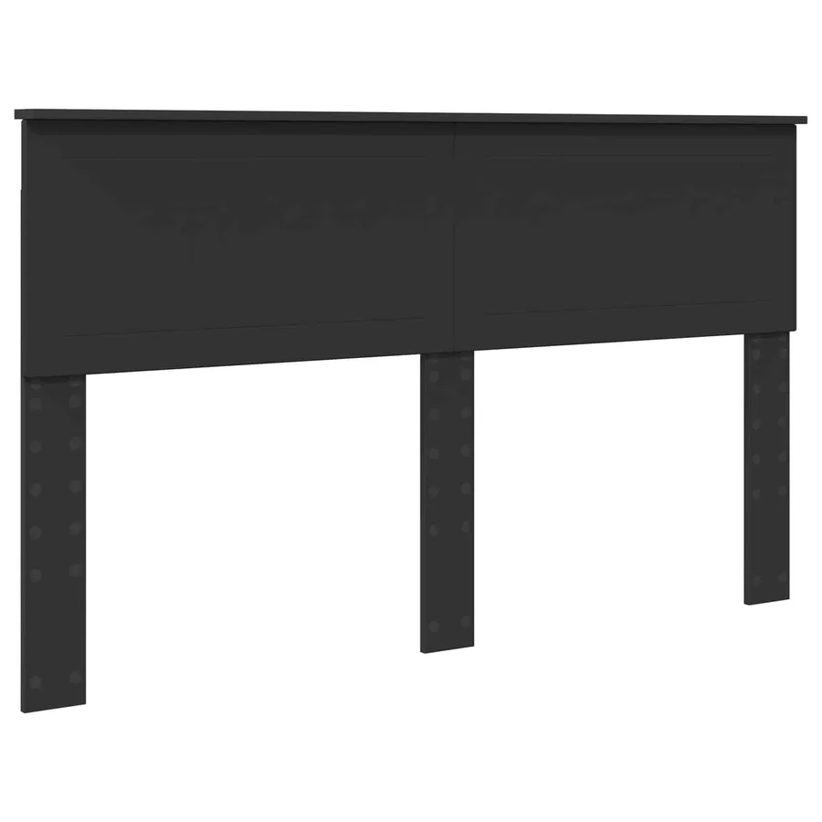 Cadre de lit avec tête de lit Noir 150 x 200 cm Pin massif - 6
