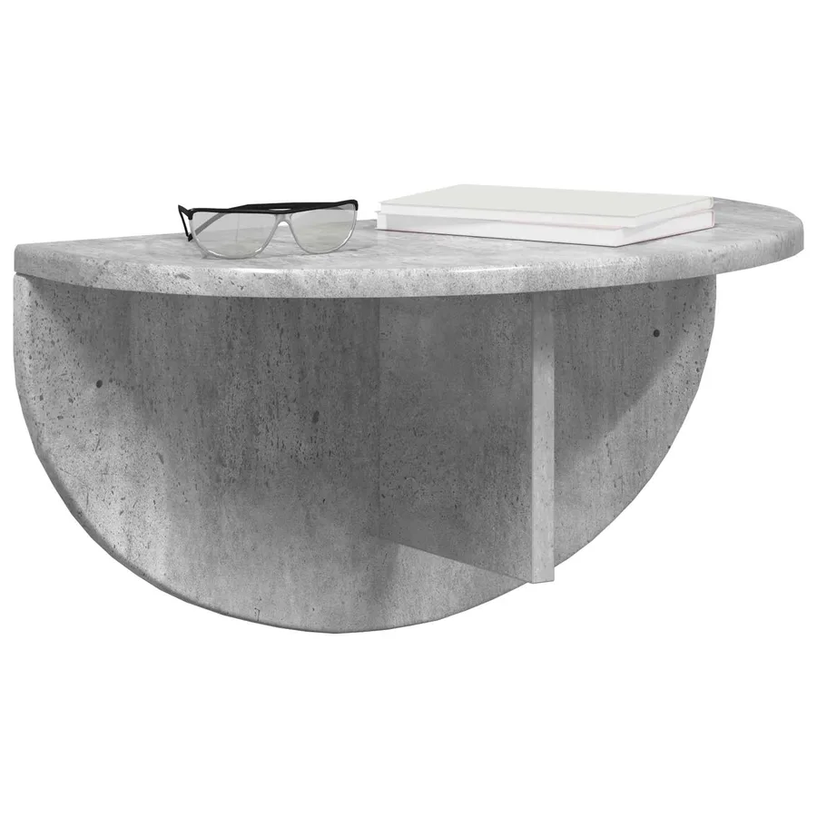 Étagère Murale Montage mural 2 pcs Gris béton 48 x 24 x 24 cm - 3
