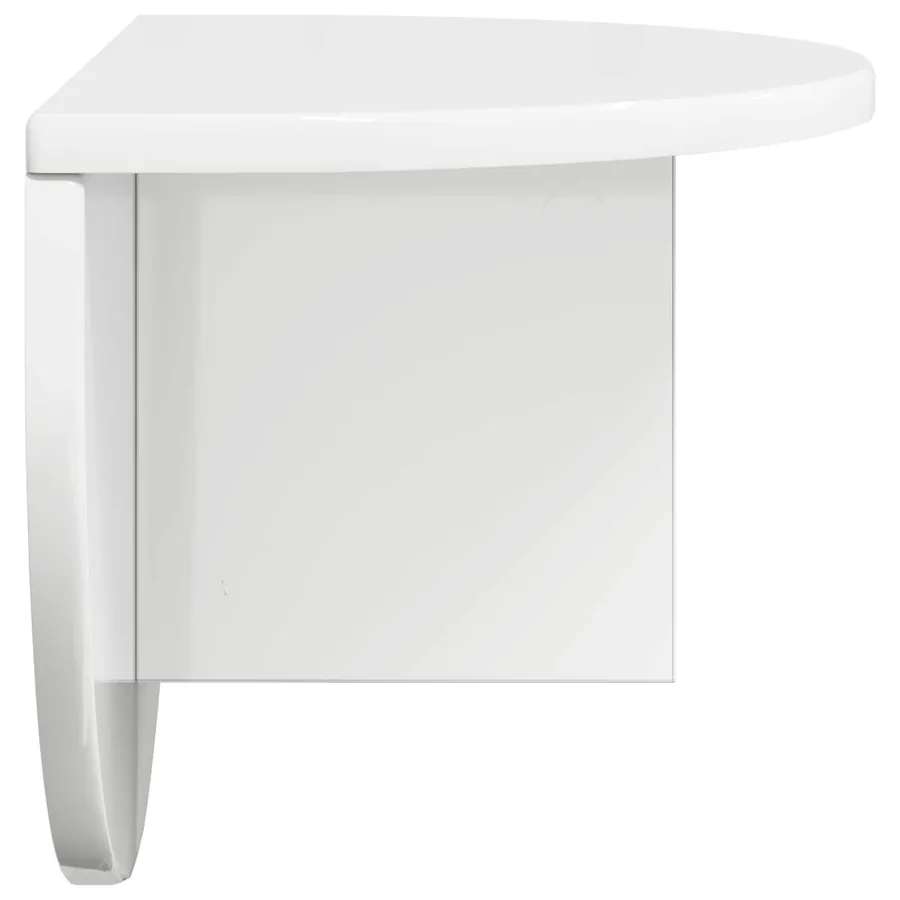 Étagère Murale 2 pcs Blanc brillant 48 x 24 x 24 cm - 7