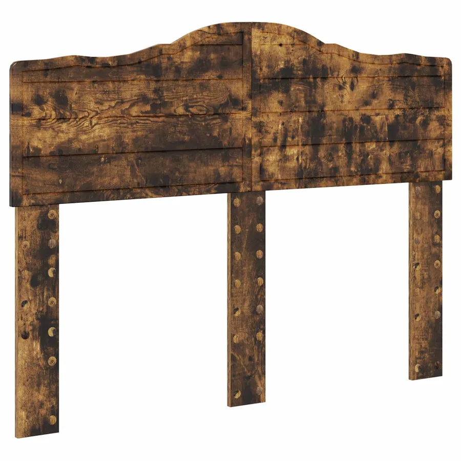 Cadre de lit Chêne fumé 135 x 190 cm Bois d'ingénierie - 7