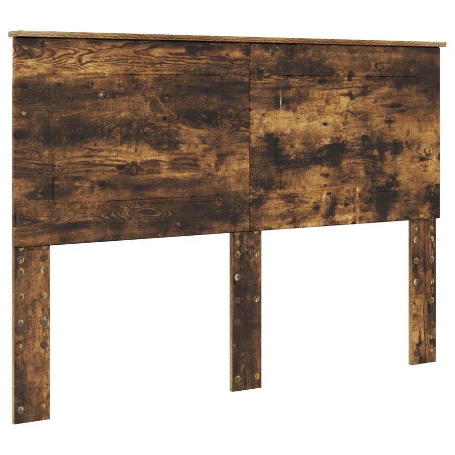 Cadre de lit Chêne fumé 140 x 190 cm Bois d'ingénierie - 7
