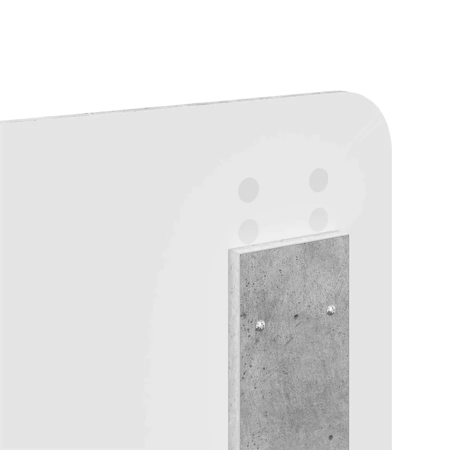 Cadre de lit Gris béton 135 x 190 cm Bois d'ingénierie - 12