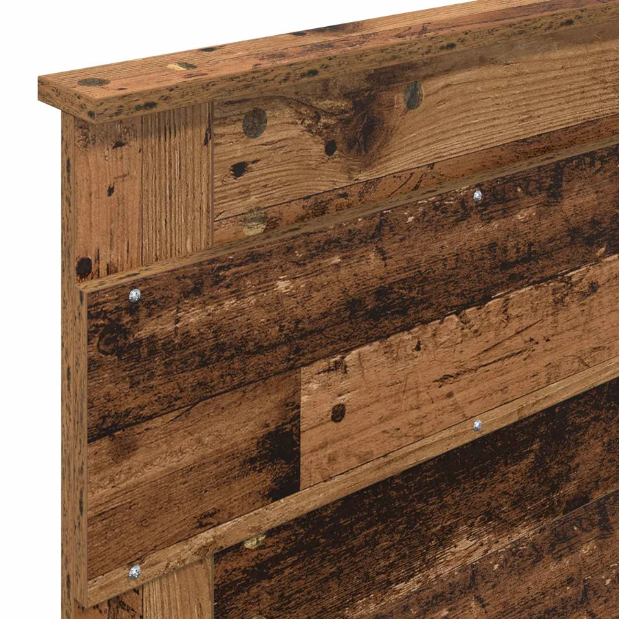 Cadre de lit Bois ancien 90 x 190 cm Bois d'ingénierie - 11