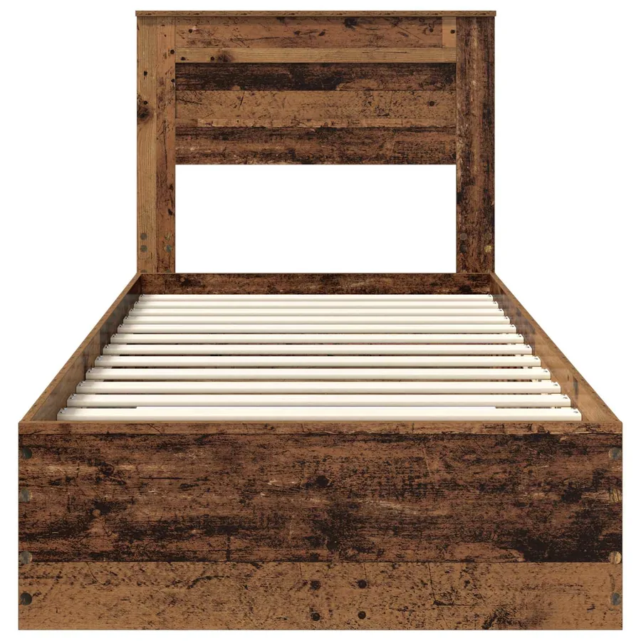 Cadre de lit Bois ancien 90 x 190 cm Bois d'ingénierie - 7