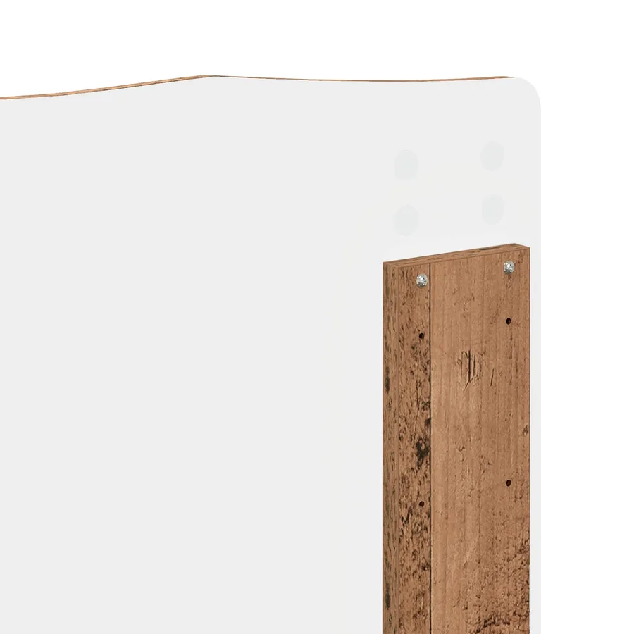 Cadre de lit Bois ancien 135 x 190 cm Bois d'ingénierie - 12
