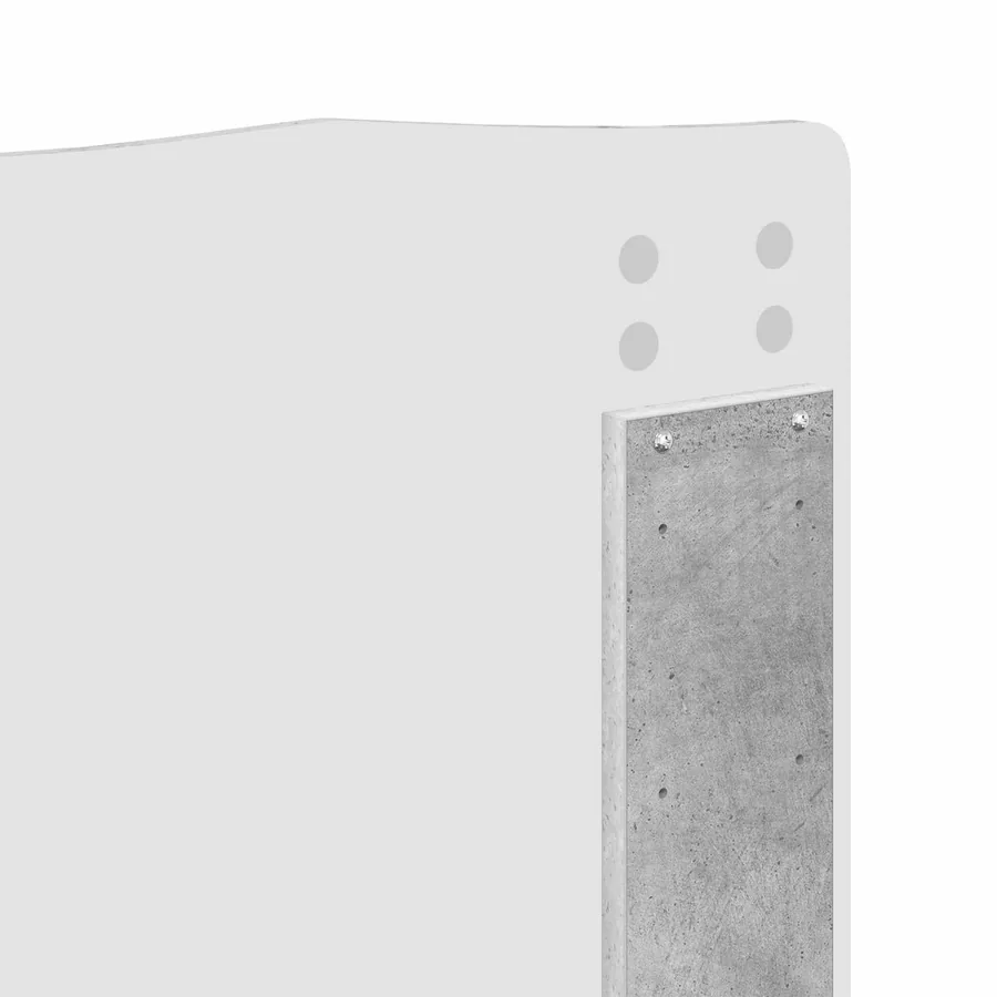 Cadre de lit Gris béton 120 x 190 cm Bois d'ingénierie - 12