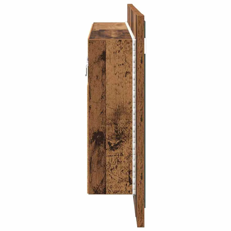 Armoire Miroir de Salle de Bain Bois Ancien 80 x 12 x 45 cm - 9