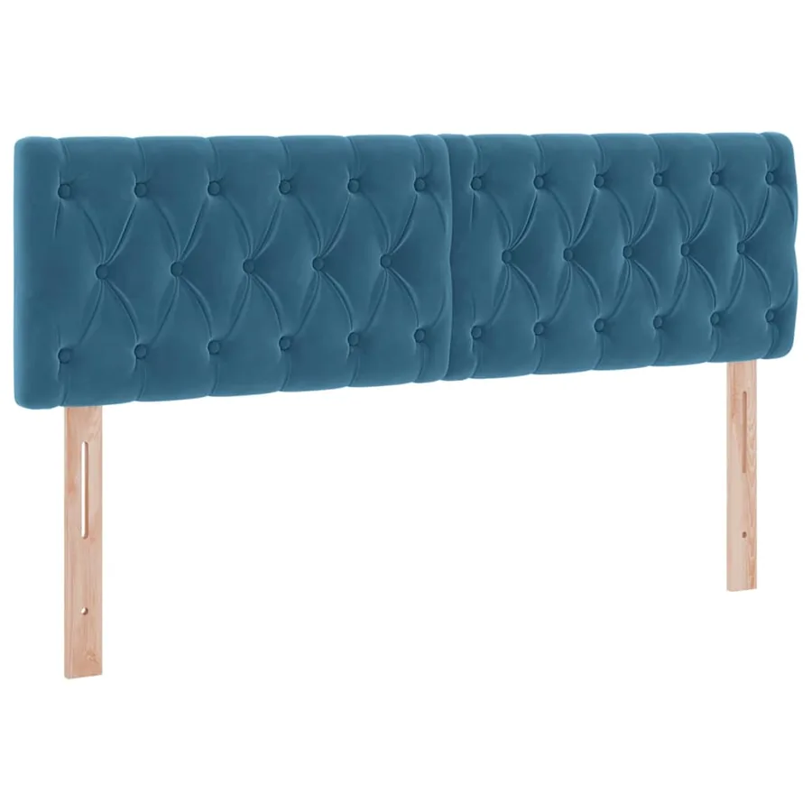 Lit de Rangement avec matelas Bleu foncé 140 x 190 cm Velours - 9