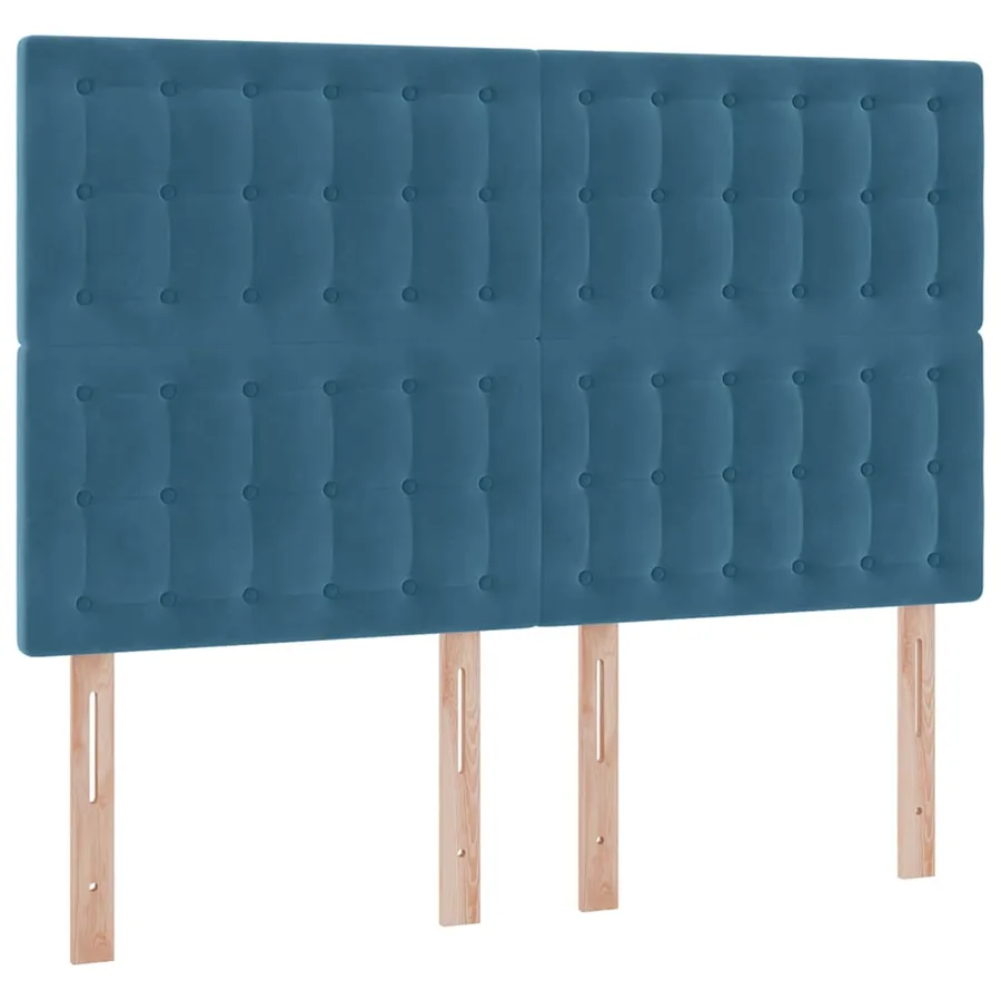 Lit de rangement LED avec matelas Bleu foncé 140 x 190 cm - 10