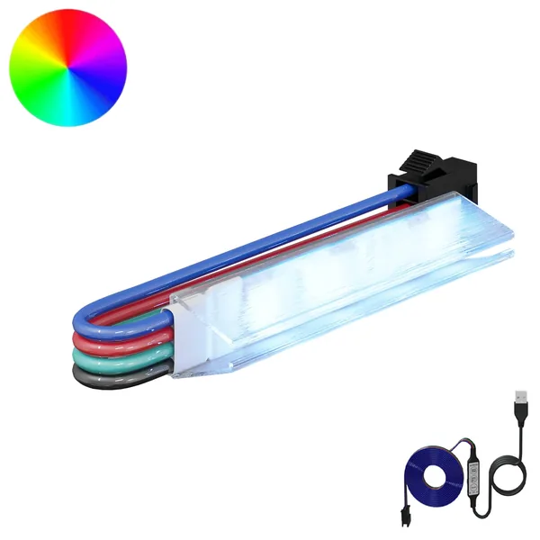 Bande LED 12 pcs Noir et Blanc 1745 mm Cuivre et plastique