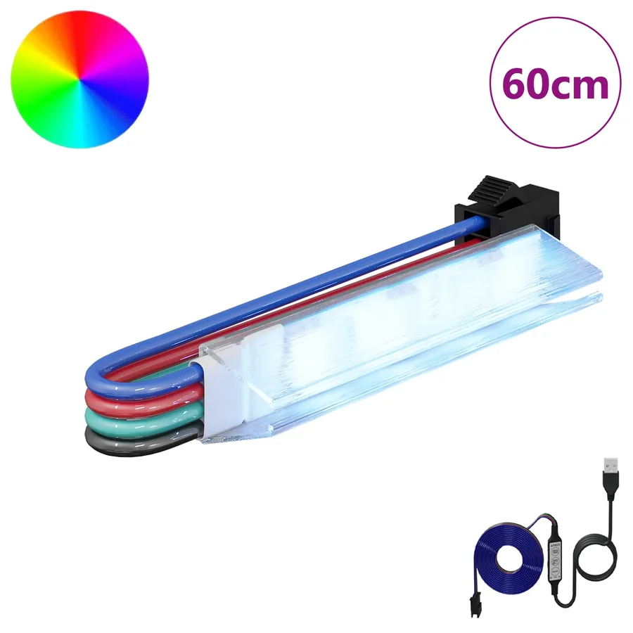 Bande LED 12 pcs Noir et Blanc 1745 mm Cuivre et plastique - 2
