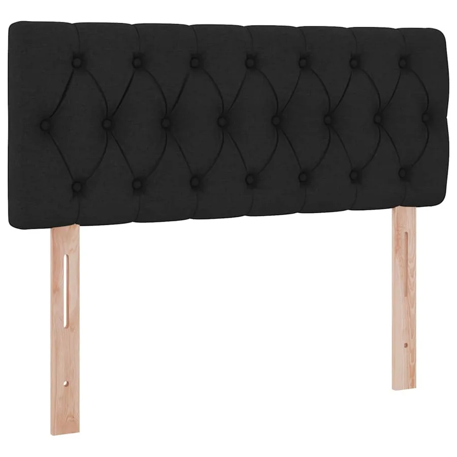 Lit de rangement LED avec matelas Noir 120 x 200 cm Tissu - 10