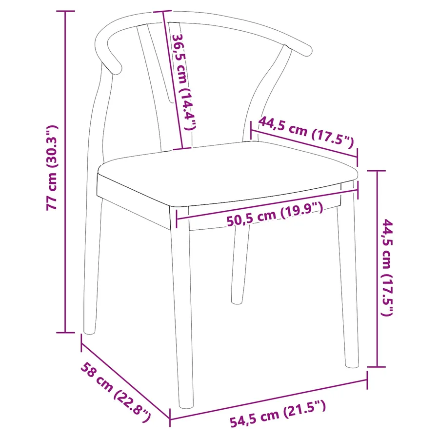 Chaise de salle à manger 2 pcs Naturel et clair - 11